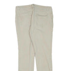 DICKIES Womens Slim Beige Cotton Blend Trousers W29 L28 Zip Closure Classic Fit