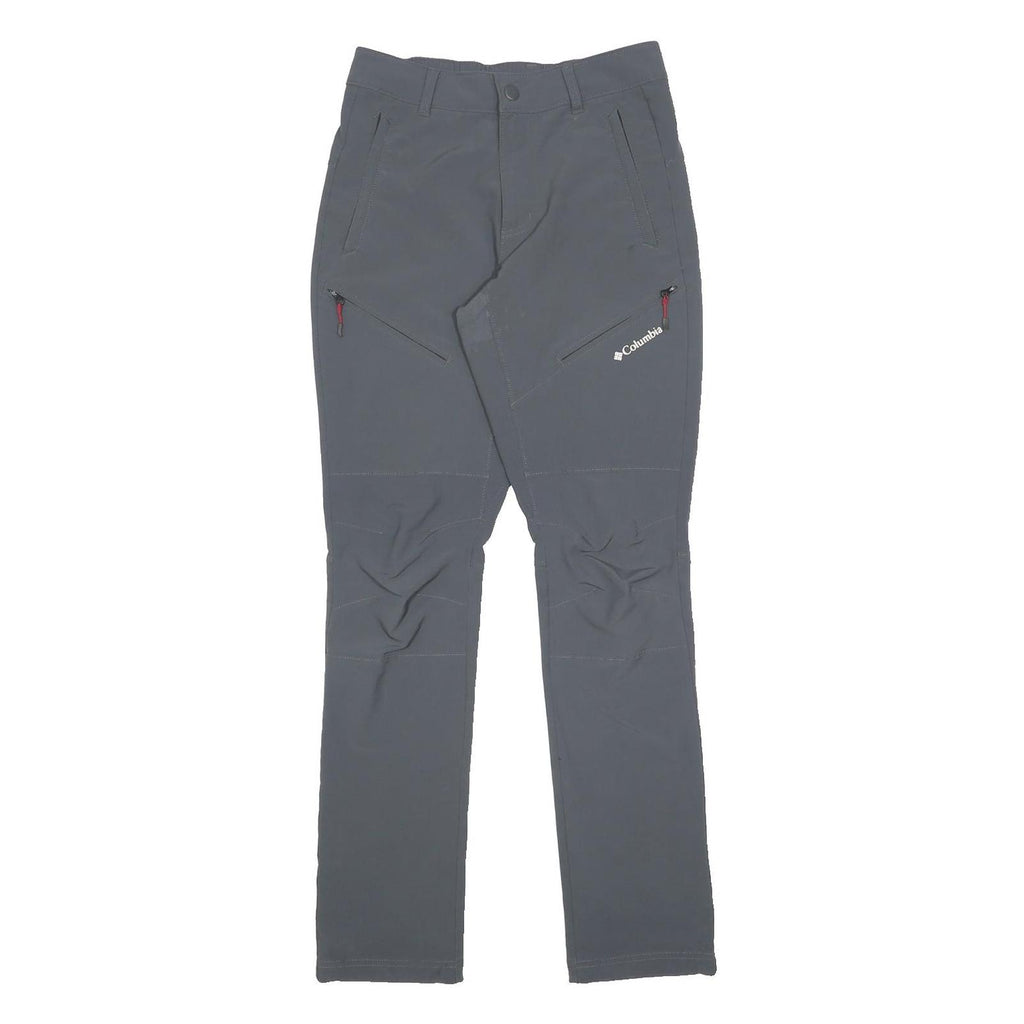 COLUMBIA Womens Polyester Blend Grey Slim Straight Trousers W27 L31 Outdoor