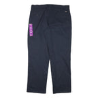 DICKIES Mens Regular Fit Navy Blue Trousers W36 L32 Cotton Blend Zip Closure