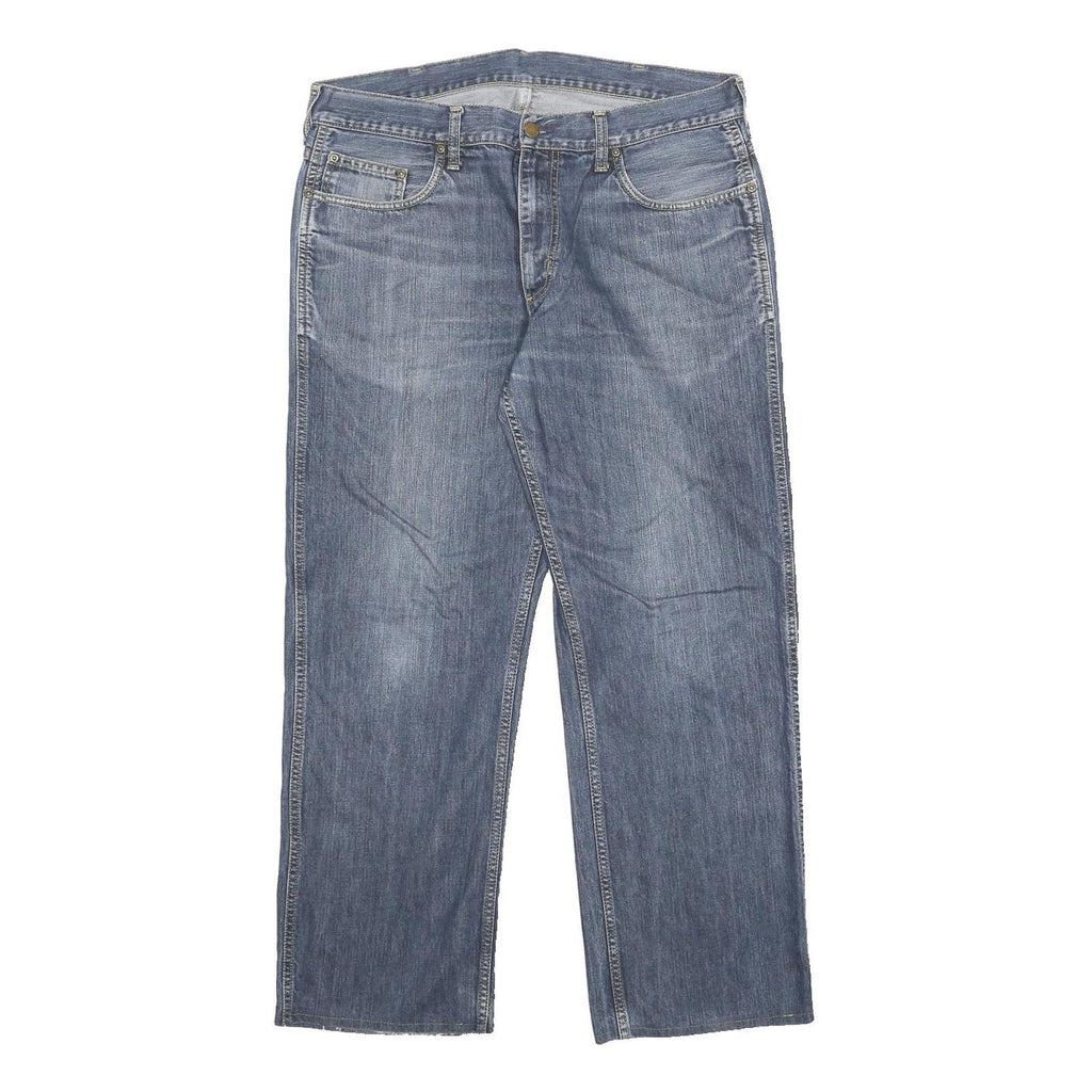 CARHARTT Mens Relaxed Blue Denim Jeans W34 L28 Casual Durable Workwear Zip