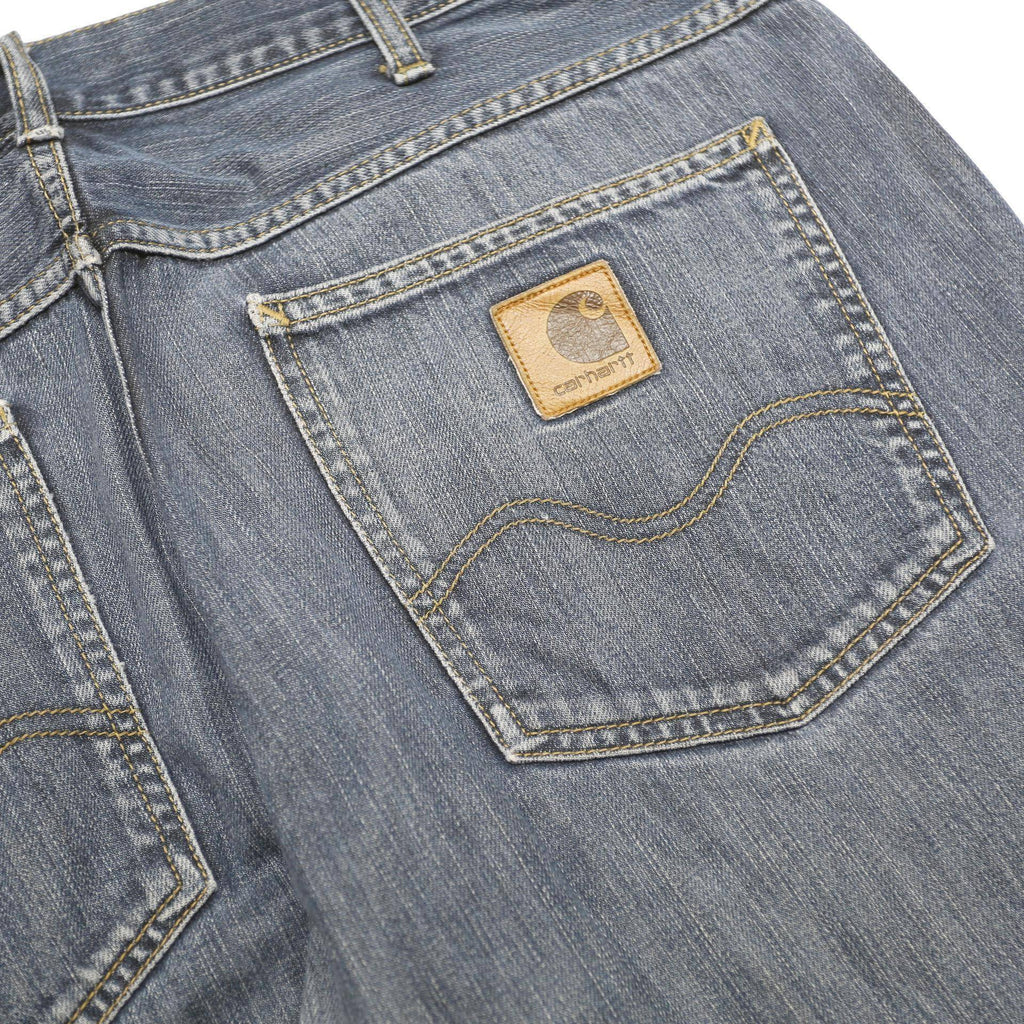 CARHARTT Mens Relaxed Blue Denim Jeans W34 L28 Casual Durable Workwear Zip