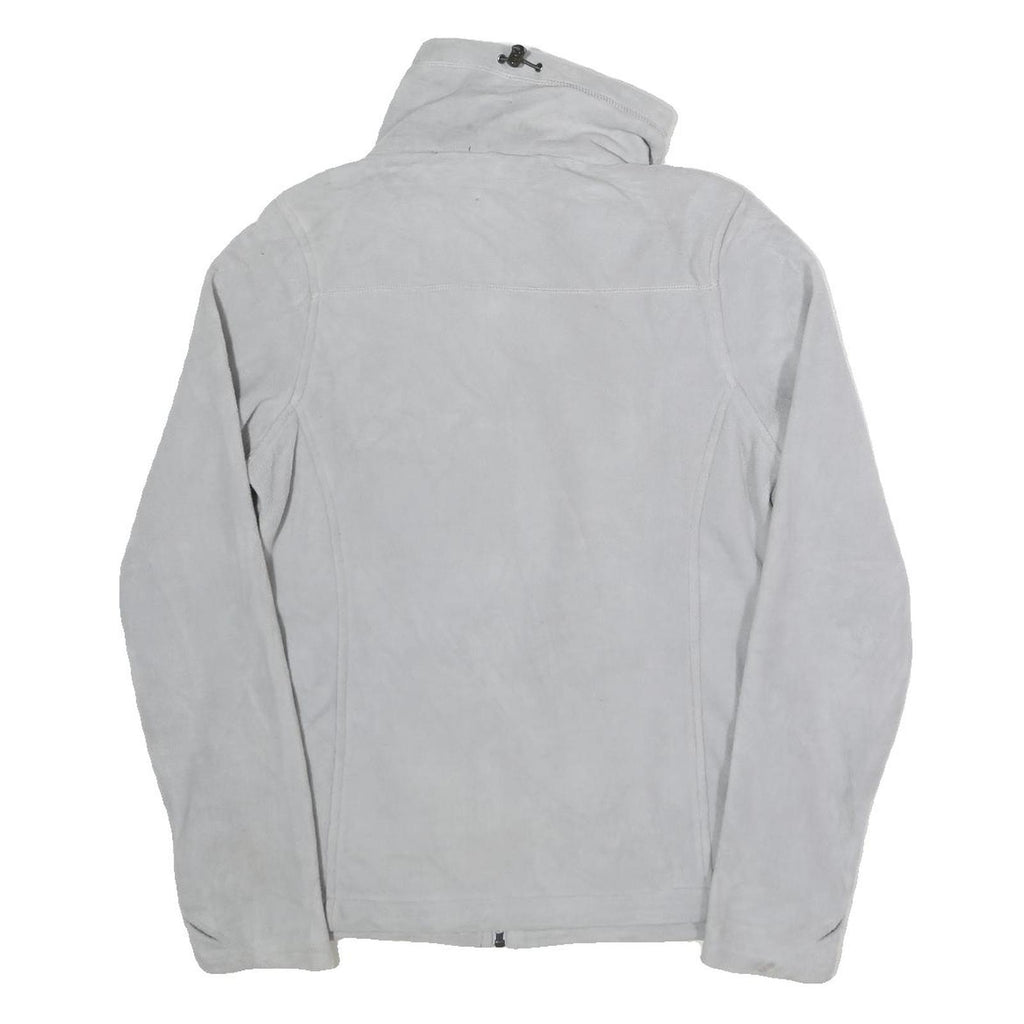 NEW BALANCE Womens White Zip Jacket S Polyester Plain Athletic Activewear