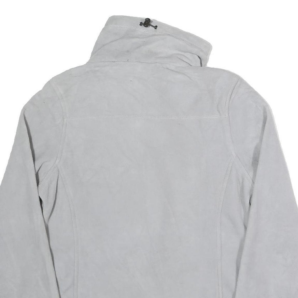 NEW BALANCE Womens White Zip Jacket S Polyester Plain Athletic Activewear