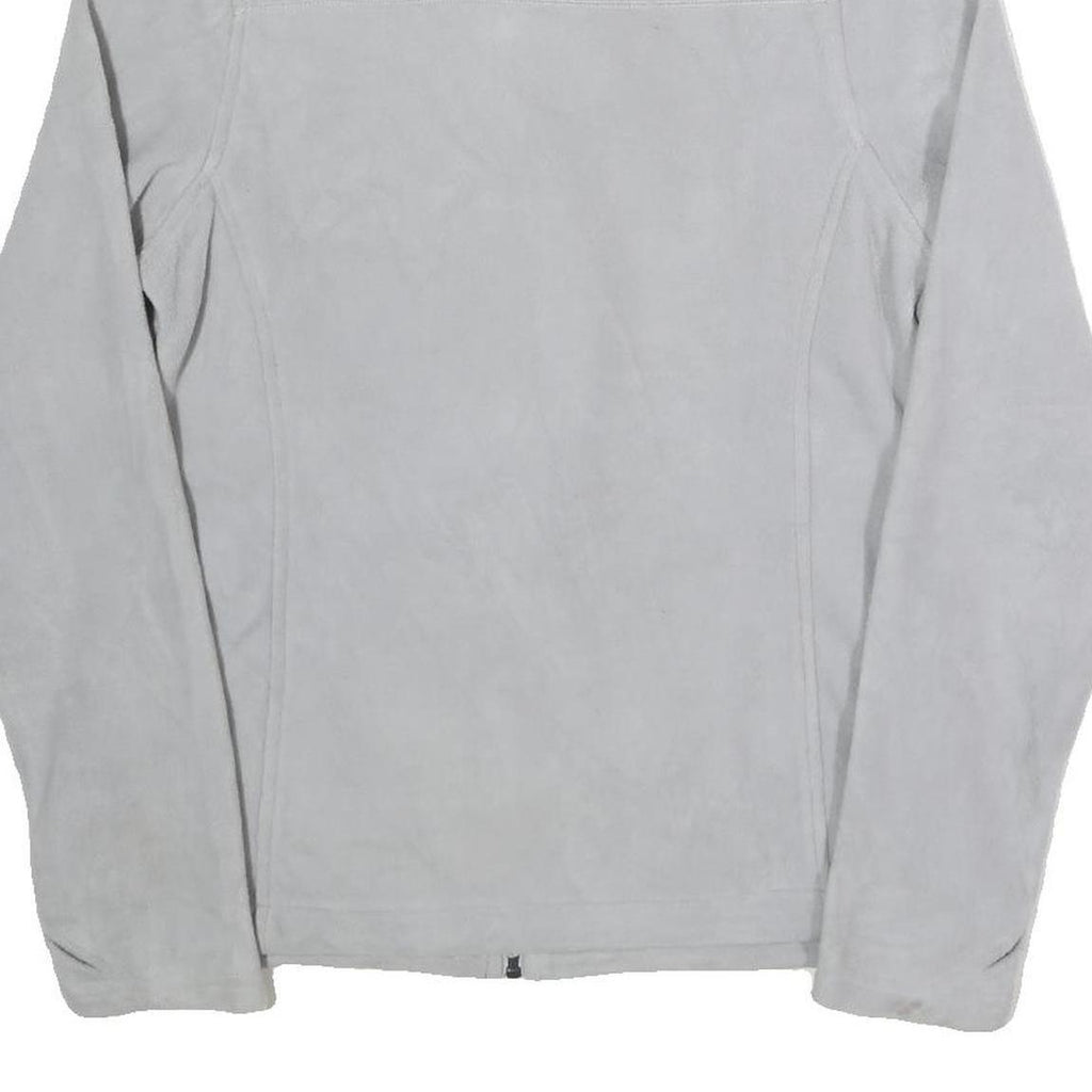 NEW BALANCE Womens White Zip Jacket S Polyester Plain Athletic Activewear