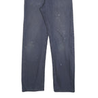 CARHARTT Mens Cotton Blend Blue Relaxed Straight Trousers W33 L30 Workwear