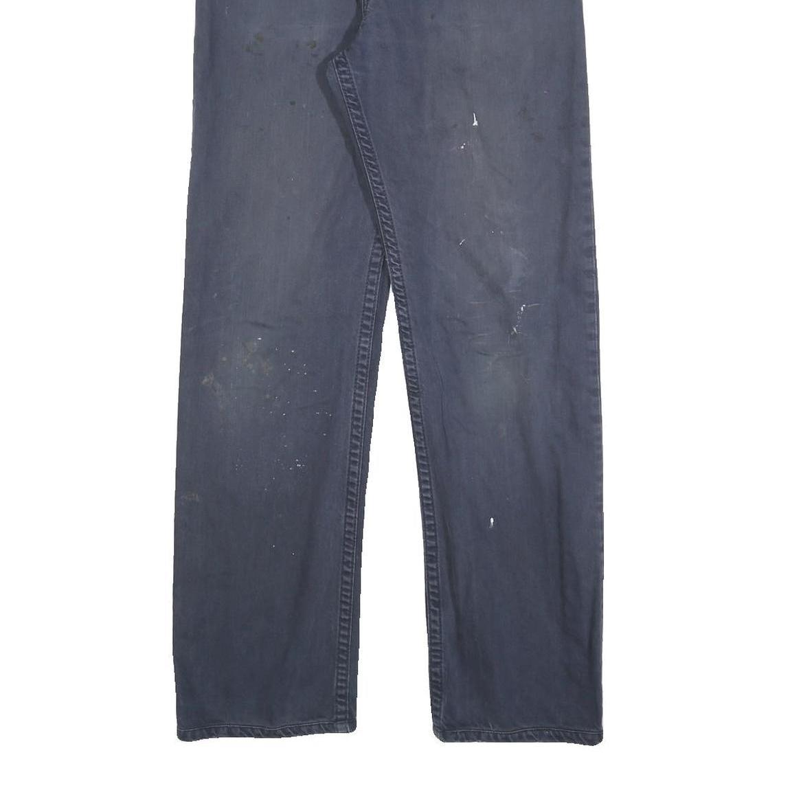 CARHARTT Mens Cotton Blend Blue Relaxed Straight Trousers W33 L30 Workwear