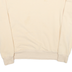 FILA Womens Cream Sweatshirt M Crew Neck Cotton Blend Pullover Casual