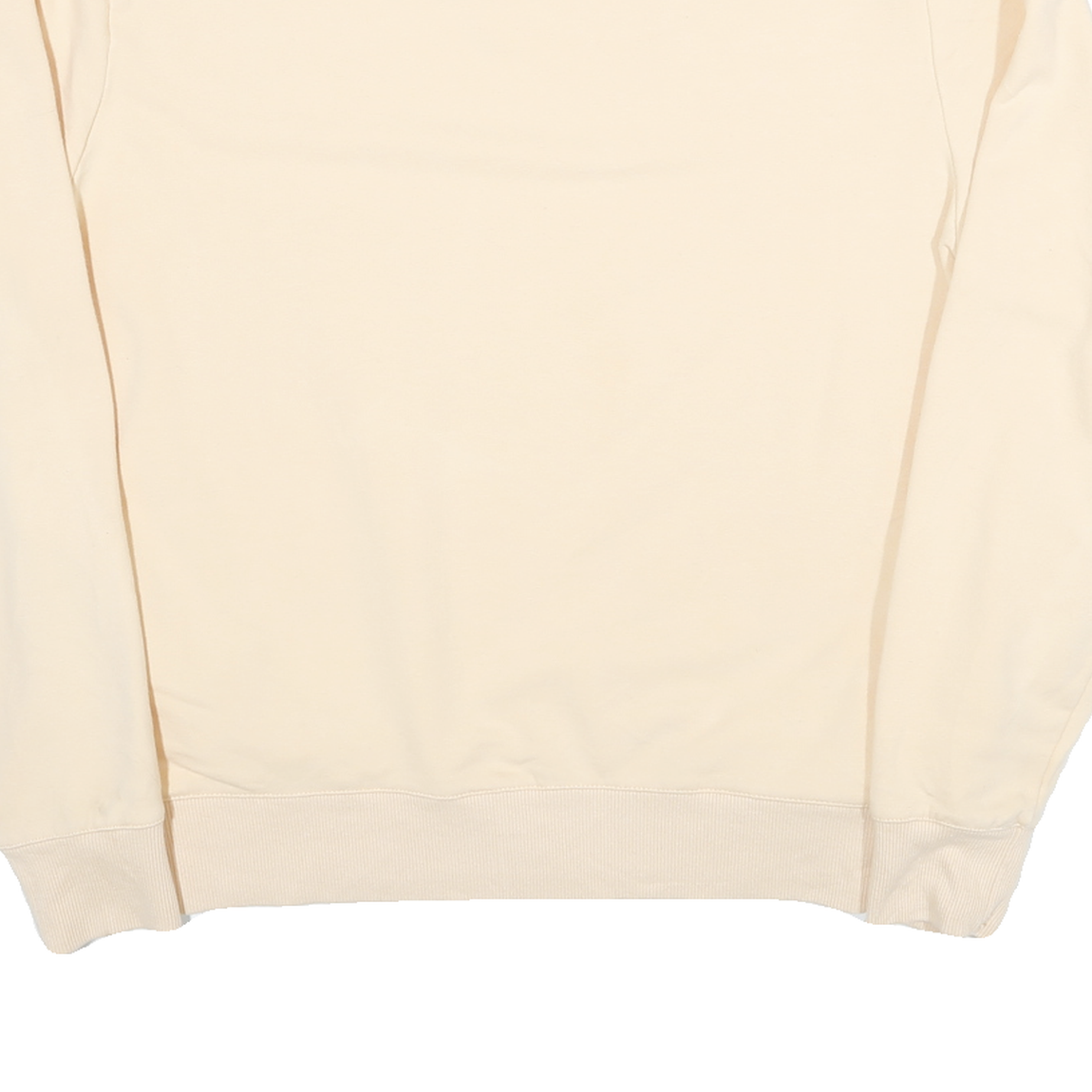 FILA Womens Cream Sweatshirt M Crew Neck Cotton Blend Pullover Casual