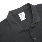 ADIDAS Mens Black Short Sleeve Plain L Cotton Blend Polo Shirt Climalite