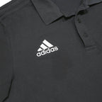 ADIDAS Mens Black Short Sleeve Plain L Cotton Blend Polo Shirt Climalite