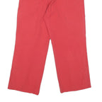 TOMMY JEANS Mens Cotton Blend Red Regular Straight Trousers W30 L25 Casual