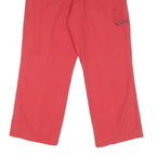 TOMMY JEANS Mens Cotton Blend Red Regular Straight Trousers W30 L25 Casual