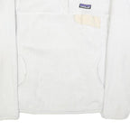 PATAGONIA Womens White Plain Pullover Fleece Jumper M Soft Warm Casual