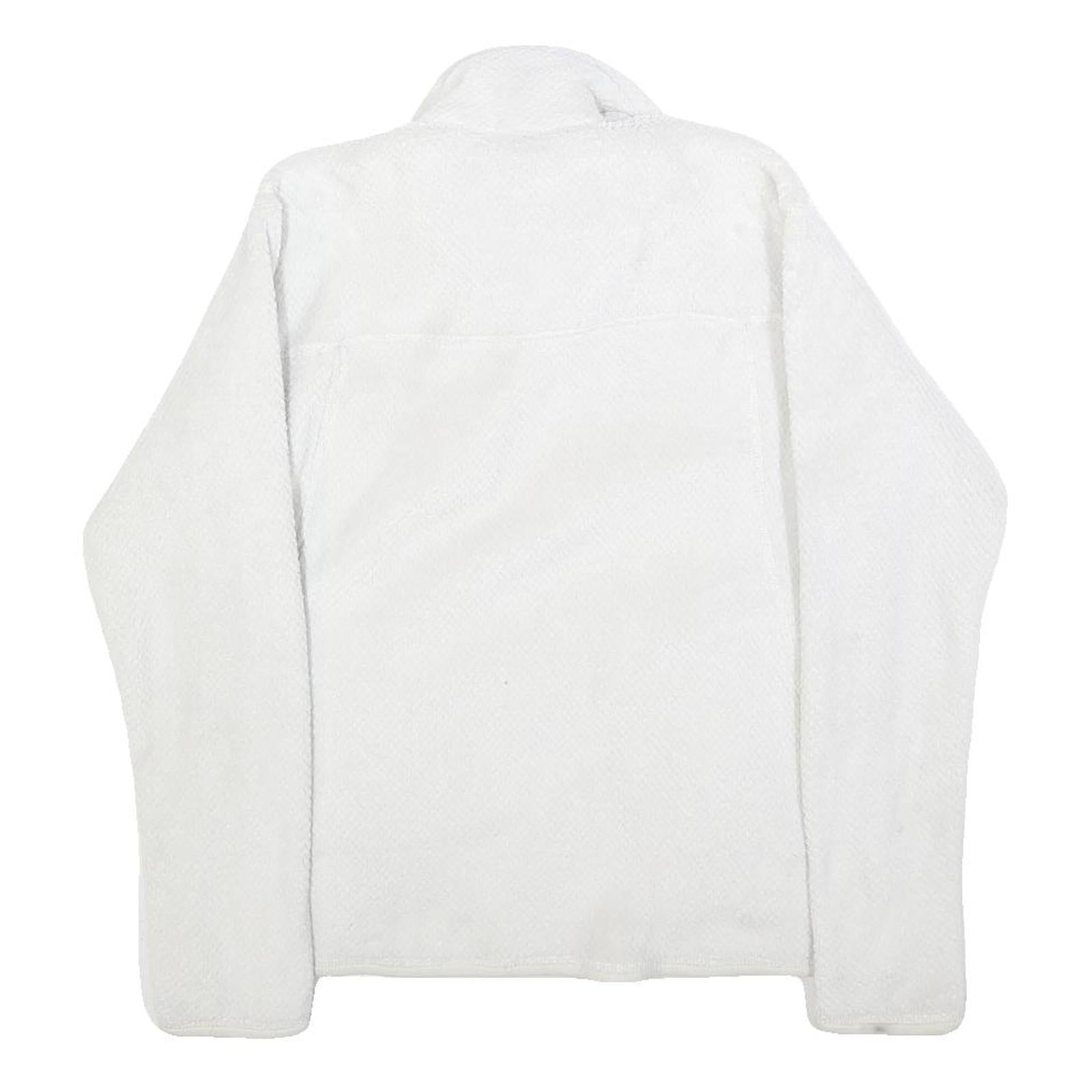 PATAGONIA Womens White Plain Pullover Fleece Jumper M Soft Warm Casual