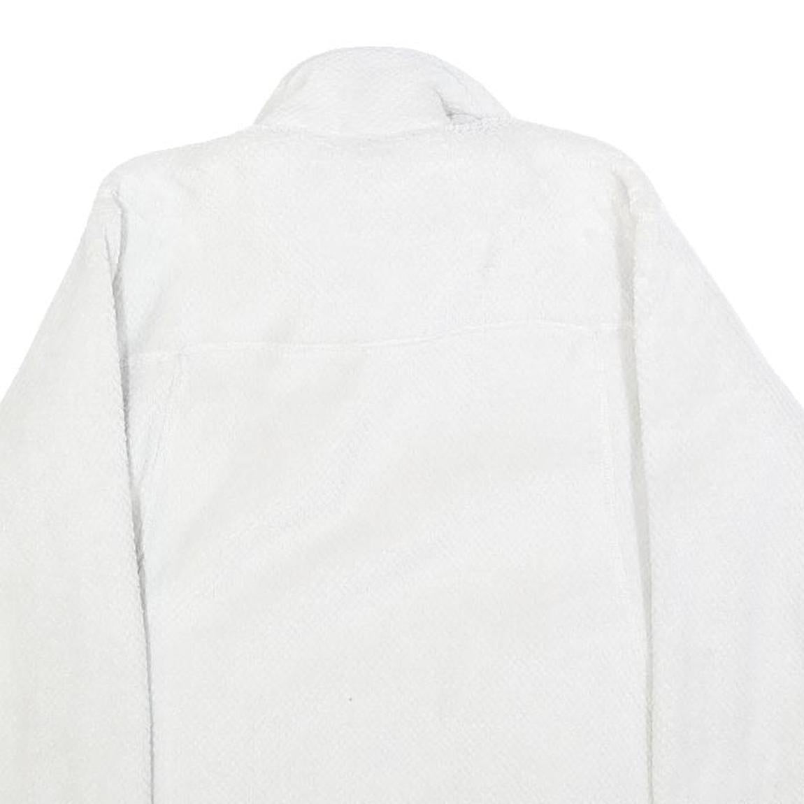 PATAGONIA Womens White Plain Pullover Fleece Jumper M Soft Warm Casual