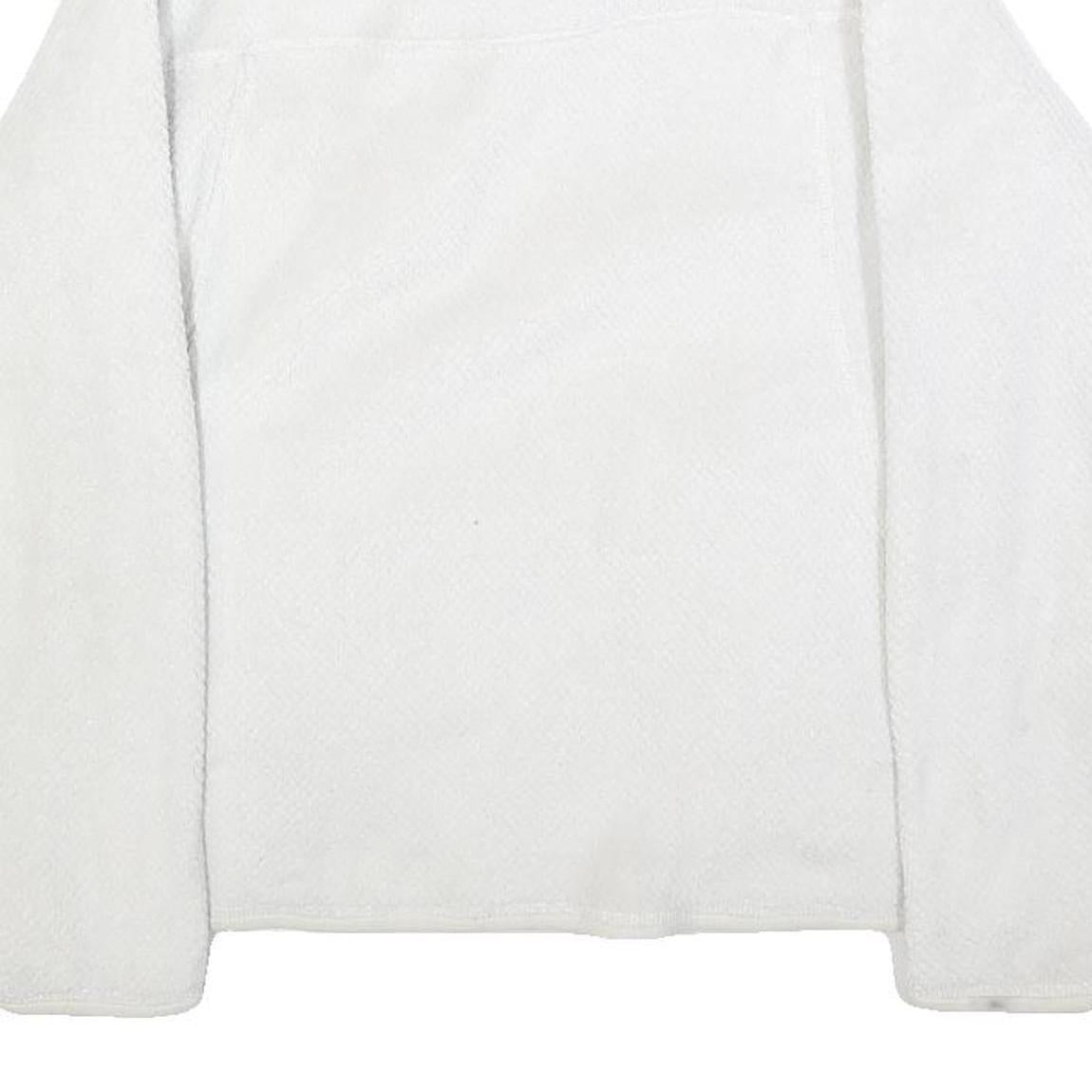 PATAGONIA Womens White Plain Pullover Fleece Jumper M Soft Warm Casual