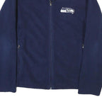 NFL Mens Navy Blue Jacket M Polyester Blend Zip Plain Casual Sportswear