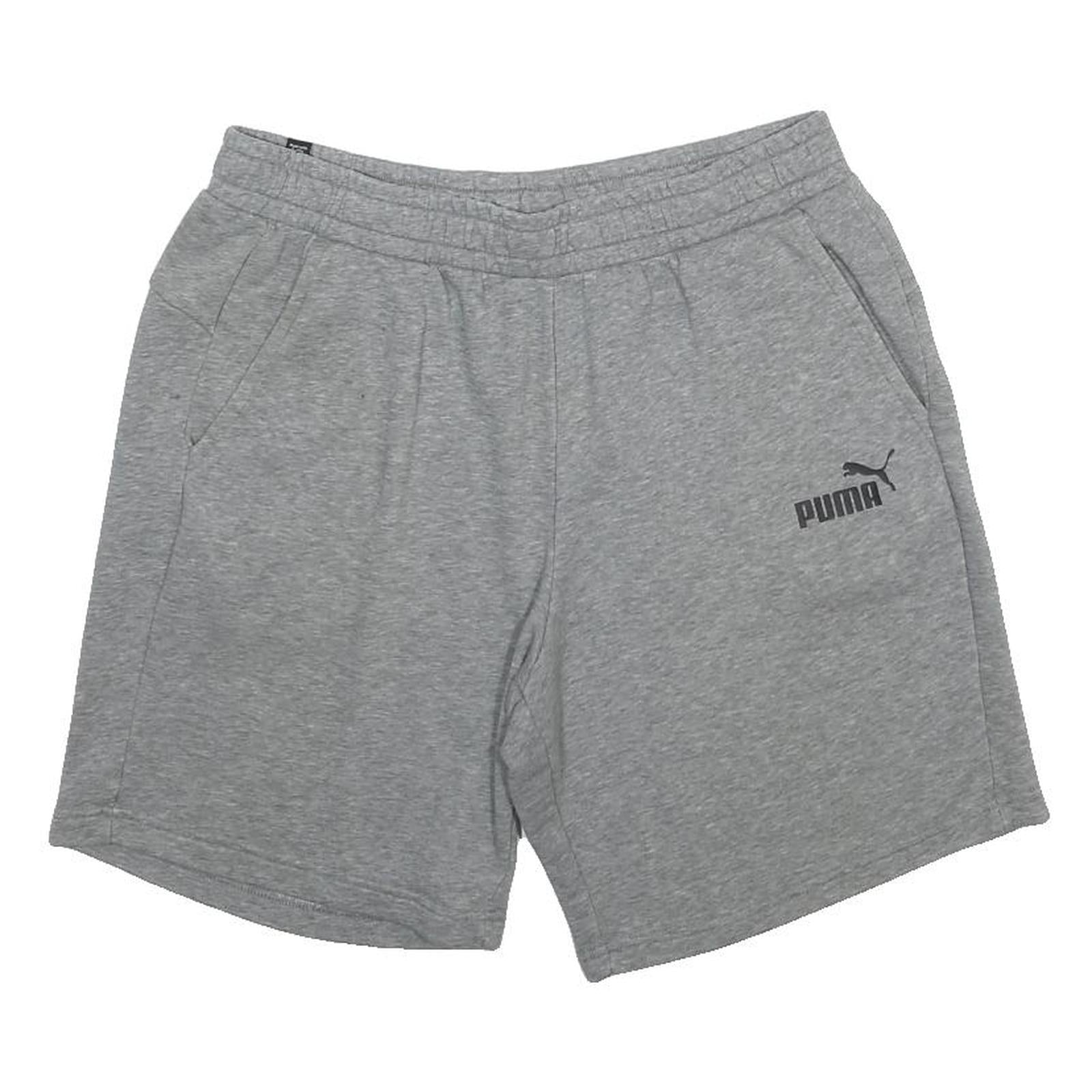 PUMA Mens Shorts Grey Casual Cotton Blend L W30 Elastic Waistband