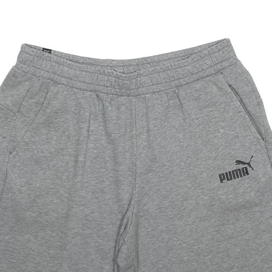 PUMA Mens Shorts Grey Casual Cotton Blend L W30 Elastic Waistband