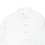 ZARA Womens Denim Jacket White XS