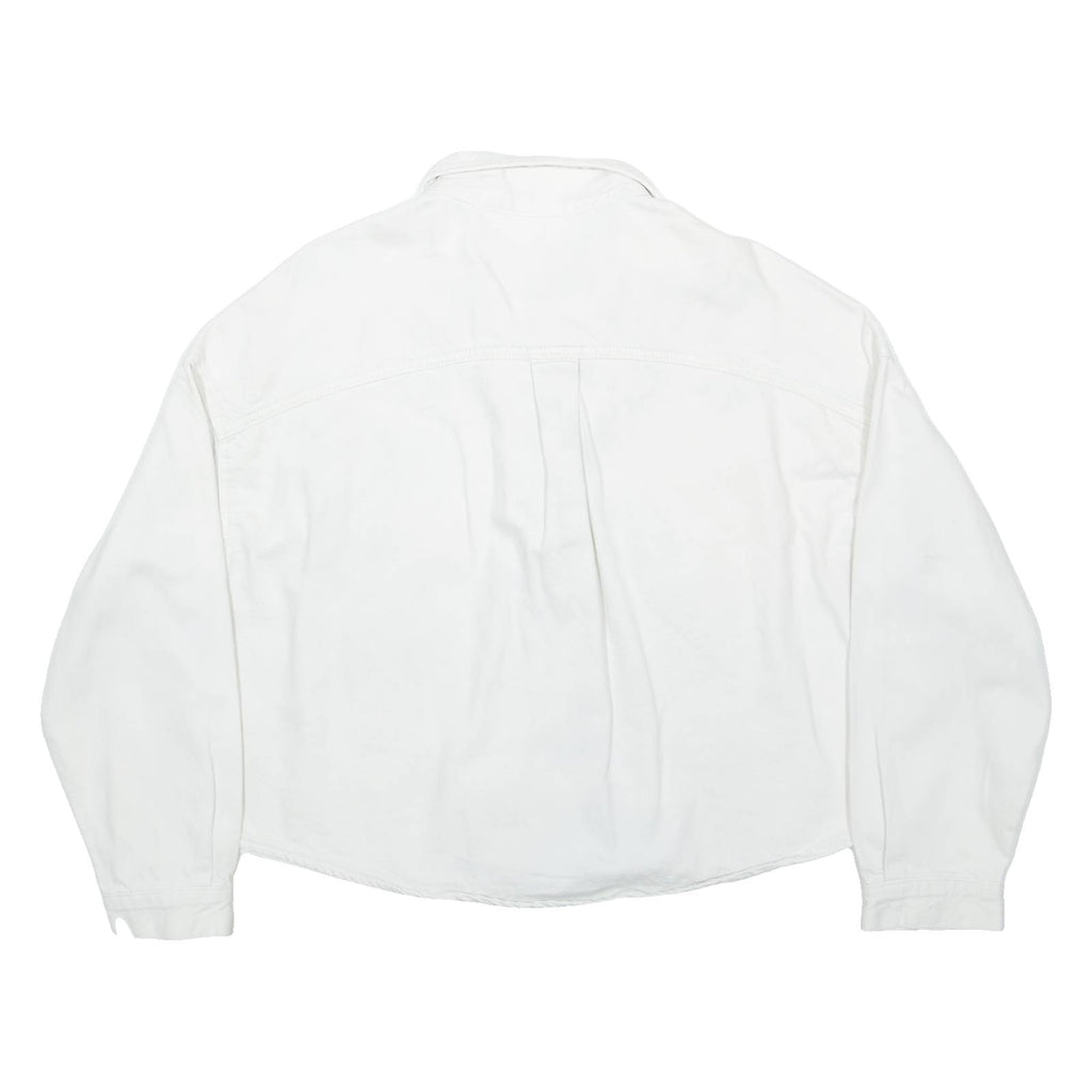 ZARA Womens Denim Jacket White XS