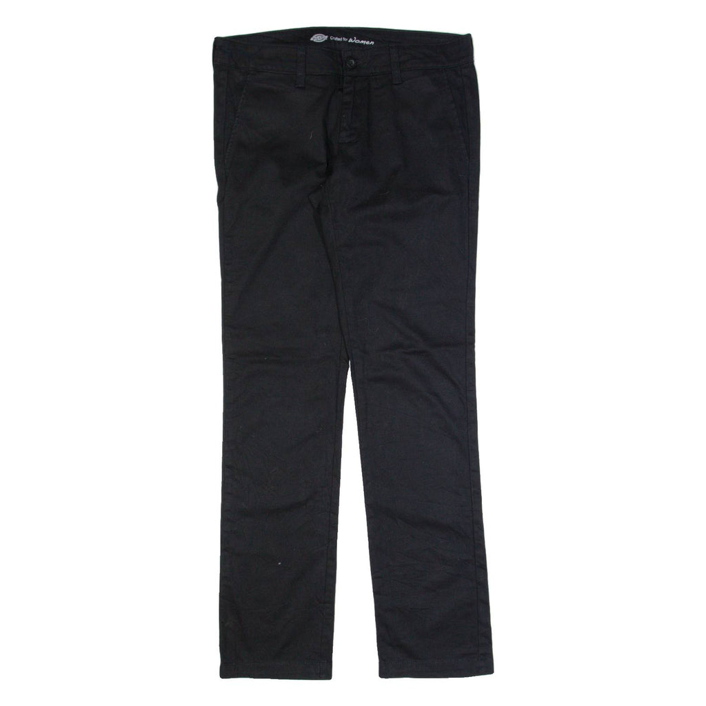 DICKIES Workwear Womens Trousers Black Slim Straight W32 L32