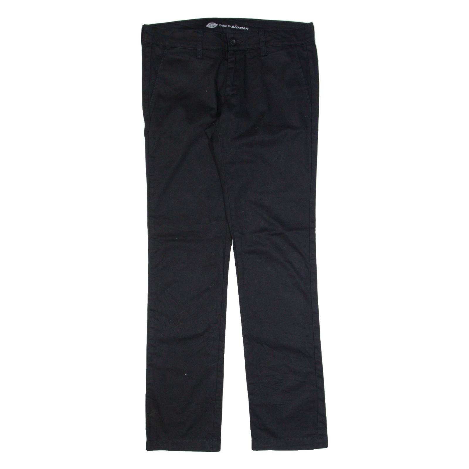 DICKIES Workwear Womens Trousers Black Slim Straight W32 L32