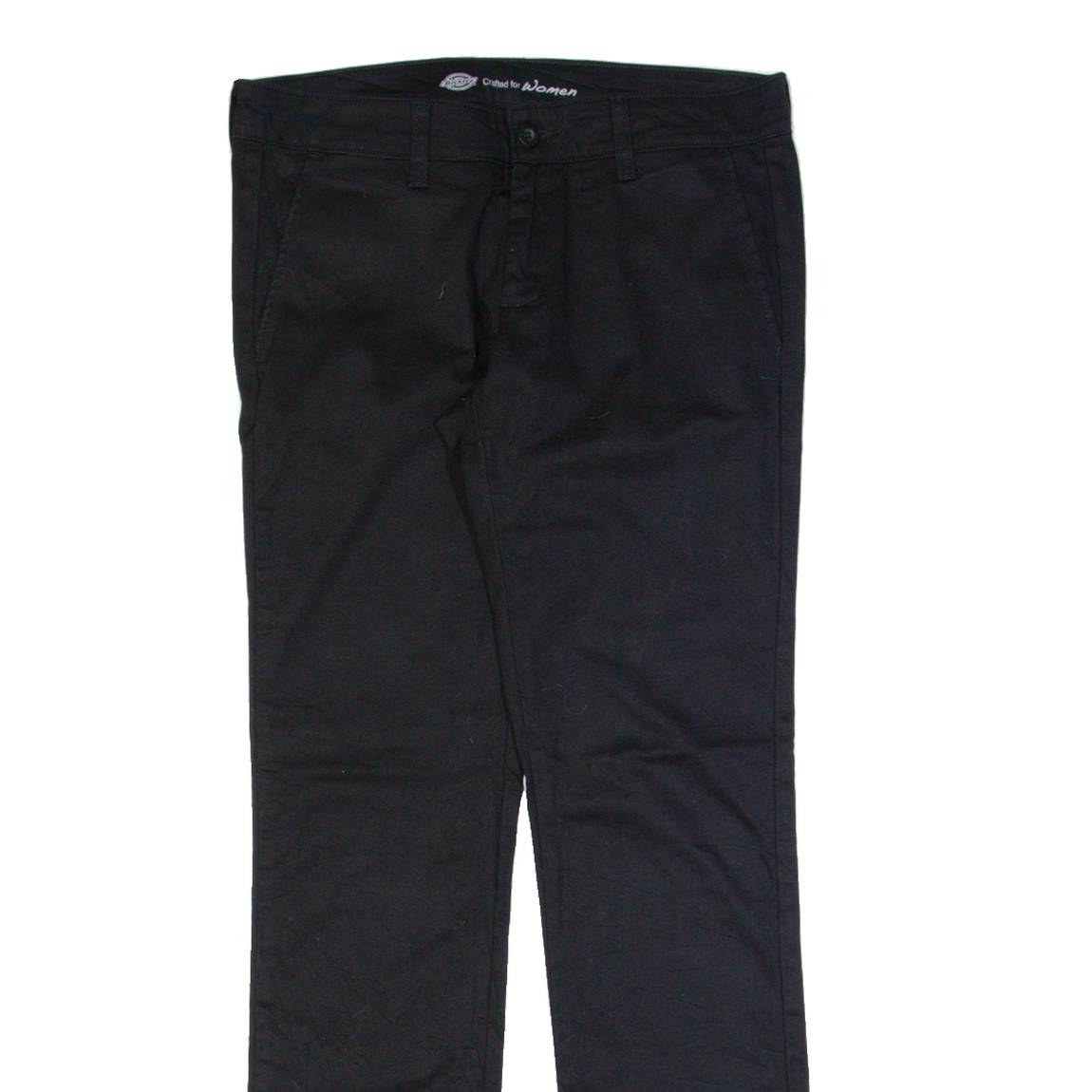 DICKIES Workwear Womens Trousers Black Slim Straight W32 L32