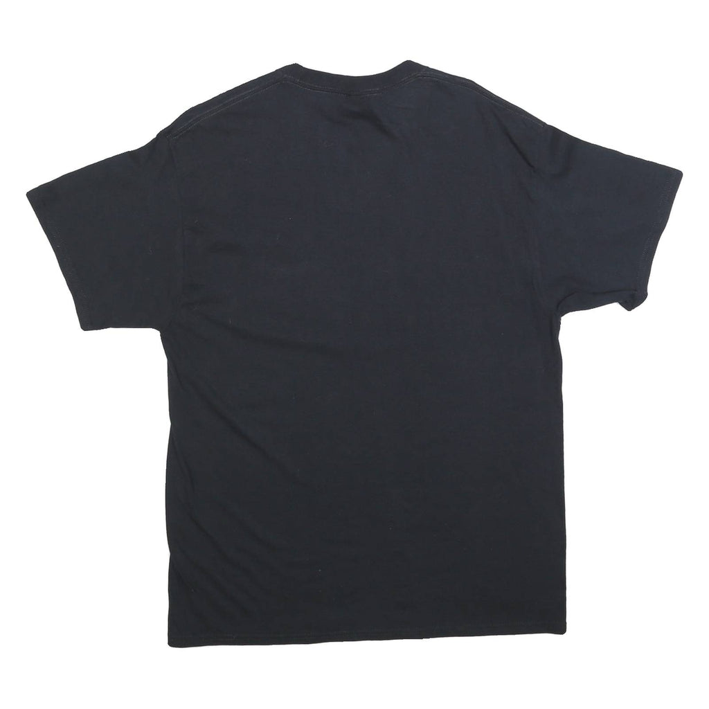 PORT & COMPANY Mens Black Saturdays Are For Football Graphic T-Shirt L Short