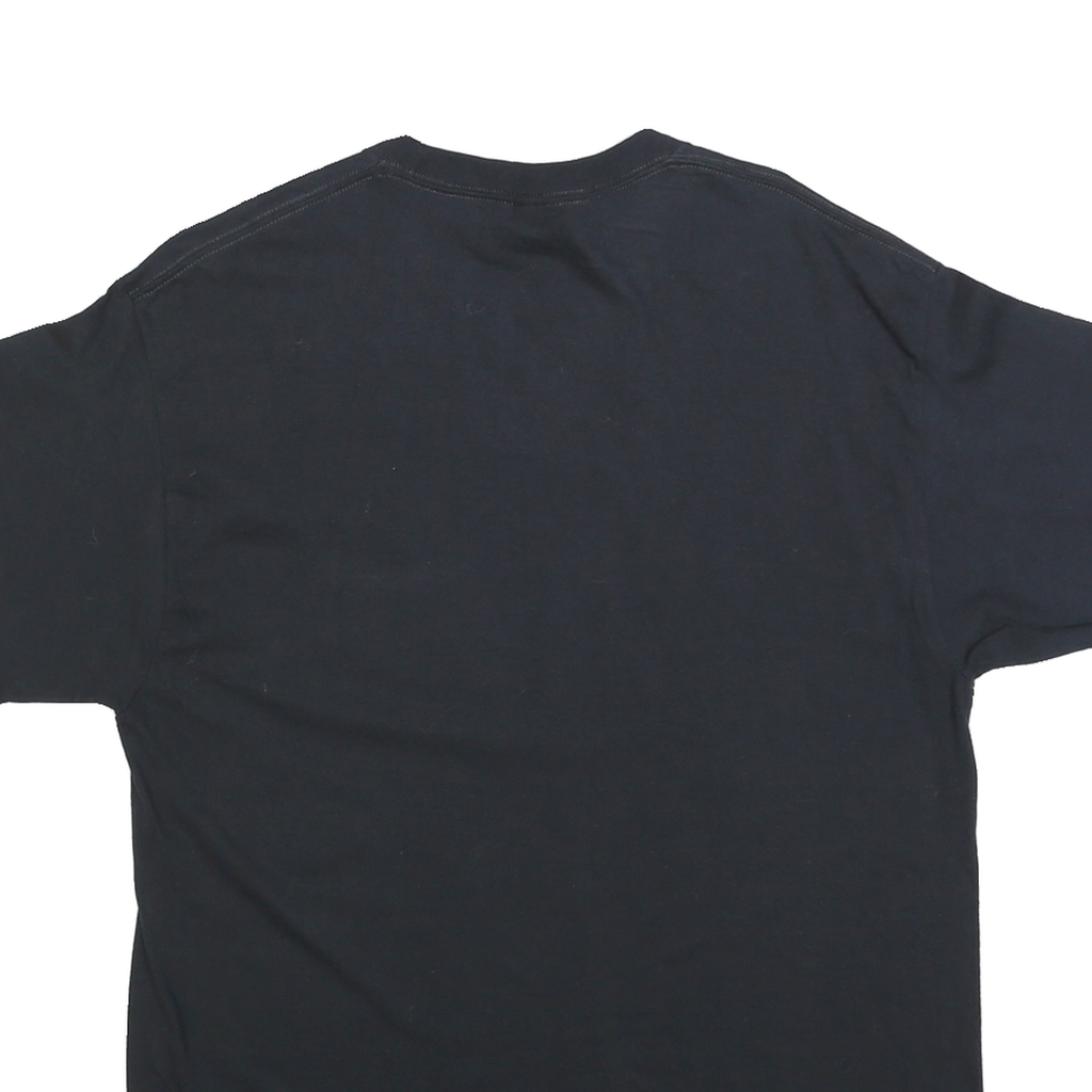 PORT & COMPANY Mens Black Saturdays Are For Football Graphic T-Shirt L Short