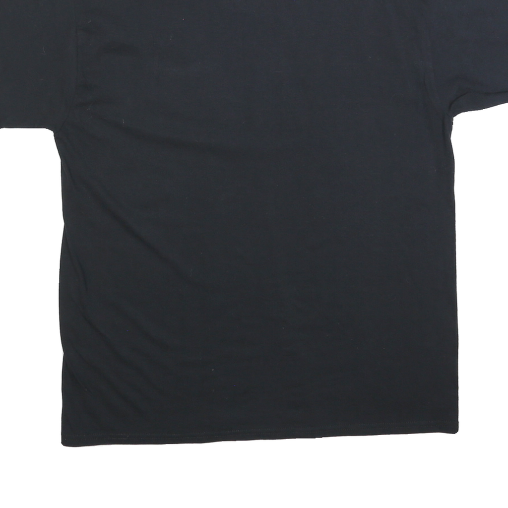 PORT & COMPANY Mens Black Saturdays Are For Football Graphic T-Shirt L Short