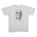 ANVIL Mens Grey Ryan Miller Graphic T-Shirt L Short Sleeve Crew Neck Hockey