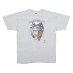 ANVIL Mens Grey Ryan Miller Graphic T-Shirt L Short Sleeve Crew Neck Hockey