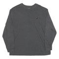 NAUTICA Mens Grey Long Sleeve Crew Neck Cotton Blend T-Shirt L Casual Basic