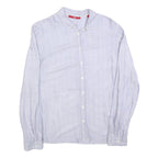 S OLIVER Womens Blue Shirt S Cotton Blend Button Down Casual Long Sleeve