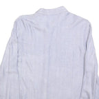 S OLIVER Womens Blue Shirt S Cotton Blend Button Down Casual Long Sleeve
