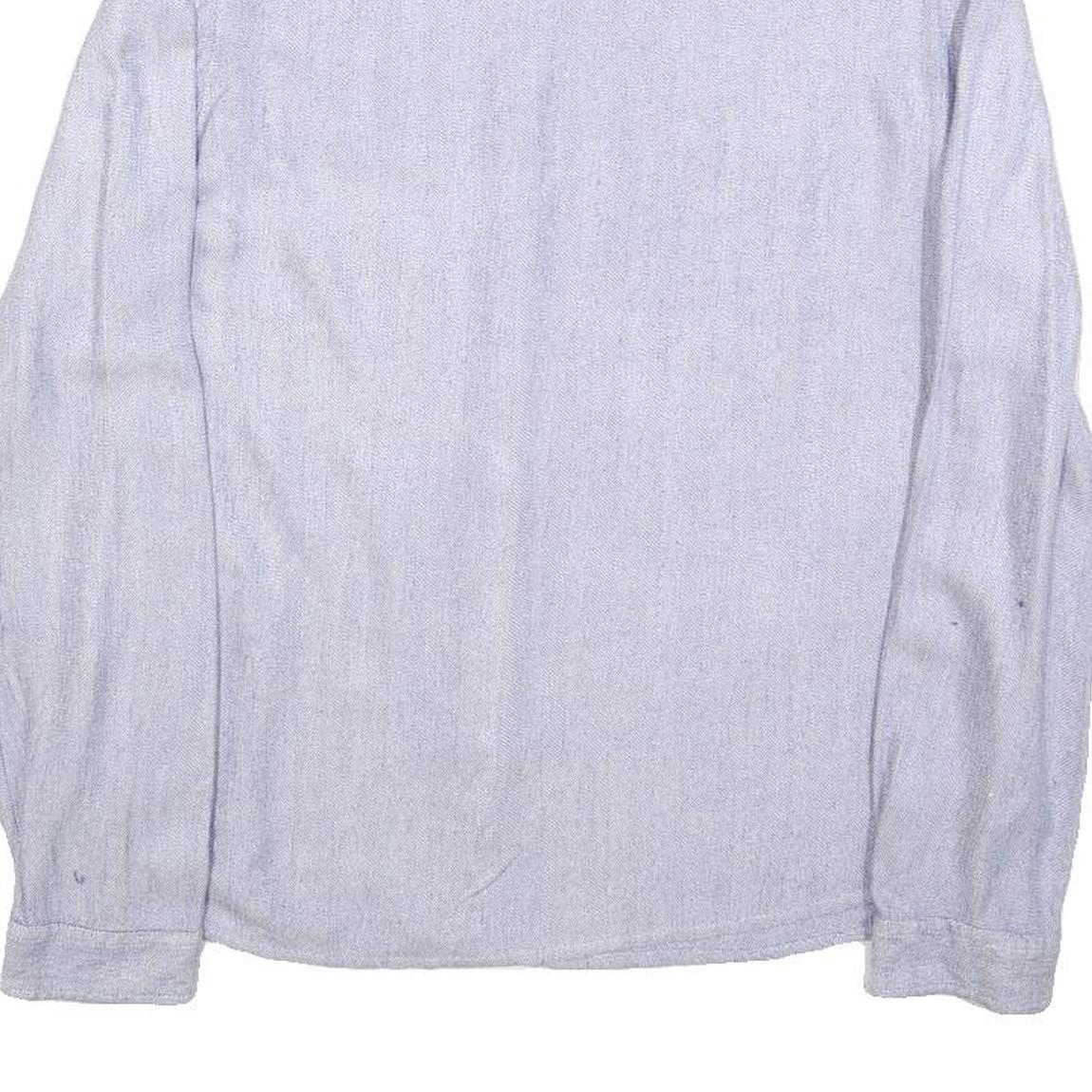 S OLIVER Womens Blue Shirt S Cotton Blend Button Down Casual Long Sleeve