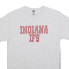 GILDAN Mens Grey Indiana IFS Graphic T-Shirt M Short Sleeve Crew Neck Casual