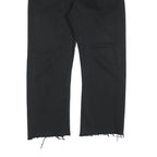 LEVI'S 501 Womens Regular Black Denim Raw Hem W36 L27 Button Fly Classic Jeans