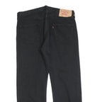 LEVI'S 501 Womens Regular Black Denim Raw Hem W36 L27 Button Fly Classic Jeans