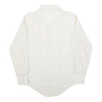 GOLDEN AWARD Mens White & Black Checked Long Sleeve Shirt M Classic Fit Cotton