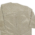 SAMANTHA STEVENS Womens Beige Printed Top 3/4 Sleeve V-Neck Size S Lightweight