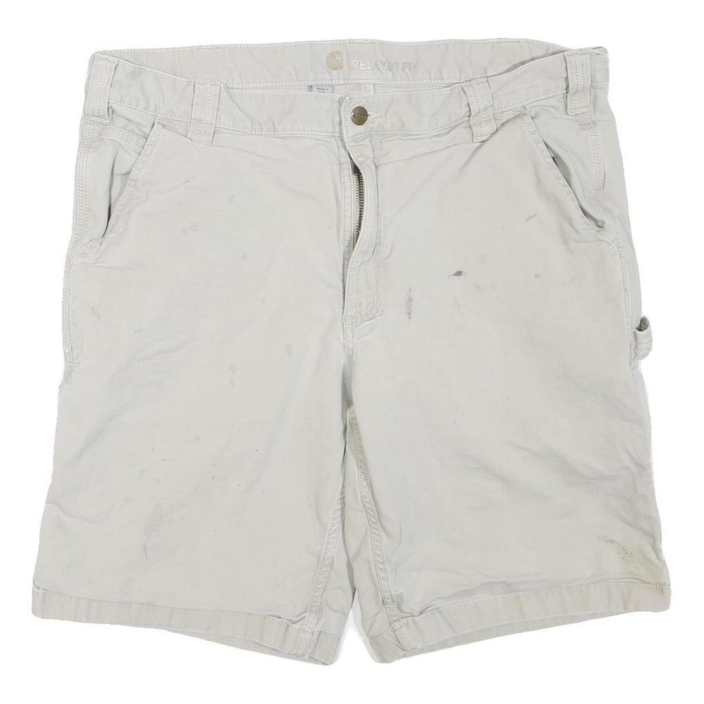 CARHARTT Mens Shorts Beige Casual XL W38 Cotton Blend Workwear