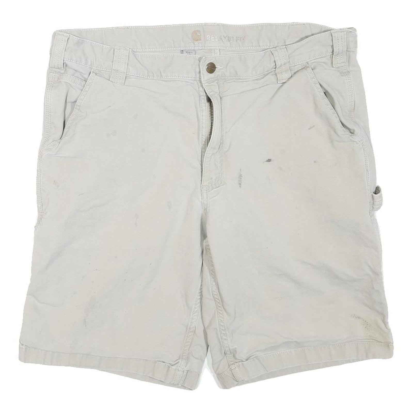 CARHARTT Mens Shorts Beige Casual XL W38 Cotton Blend Workwear