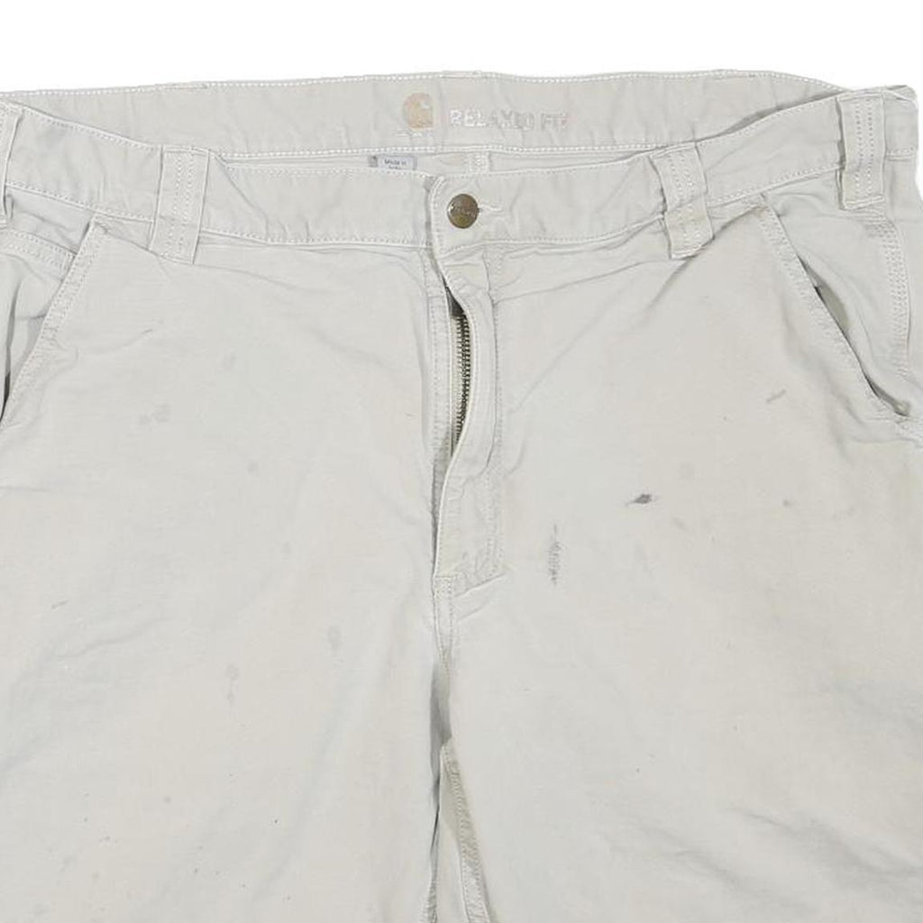 CARHARTT Mens Shorts Beige Casual XL W38 Cotton Blend Workwear