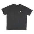 CARHARTT Mens Black Pocket T-Shirt 2XL Short Sleeve Crew Neck Cotton Blend