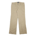 RALPH LAUREN Womens Cotton Beige Relaxed Straight Trousers W31 L29 Casual