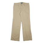 RALPH LAUREN Womens Cotton Beige Relaxed Straight Trousers W31 L29 Casual