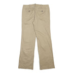 RALPH LAUREN Womens Cotton Beige Relaxed Straight Trousers W31 L29 Casual