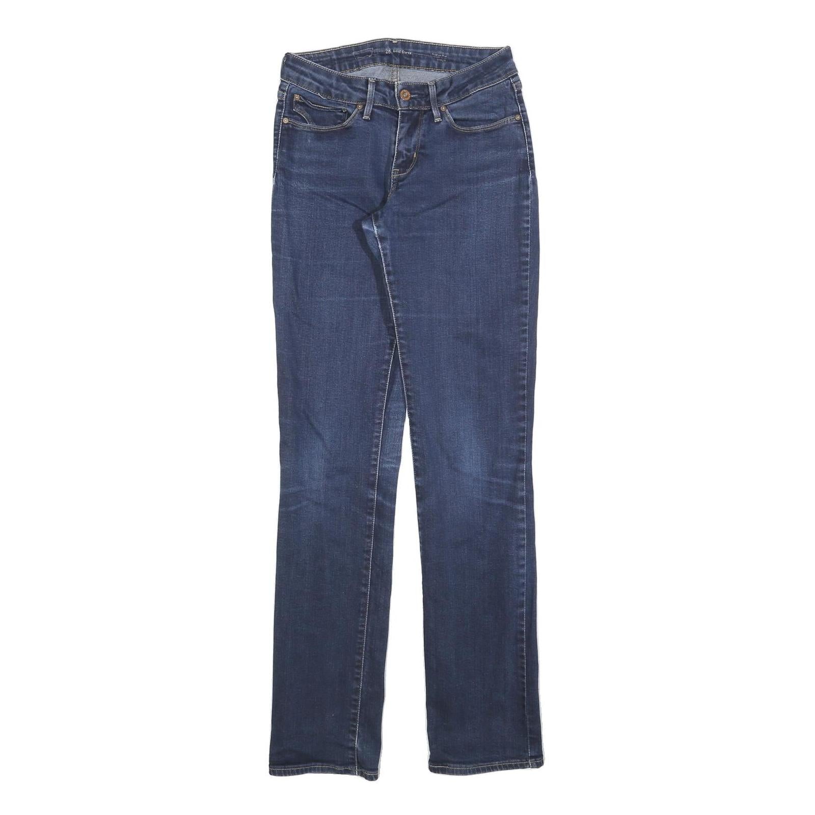 LEVI'S Womens Slim Blue Denim Medium Wash Jeans W28 L34 Classic Comfort Zip